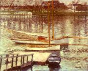 Gustave Caillebotte Voiliers au Mouillage sur la Seine oil painting